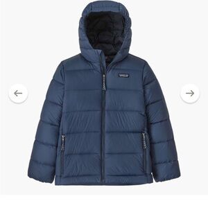 Patagonia Hi-Loft Down Sweater Hoody (color new navy) - Kids' XS
